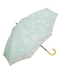Wpc．(Wpc．)/【Wpc.公式】日傘 T/Cフラワープリントスカラップ 50cm UVカット 晴雨兼用 レディース 長傘/ミント