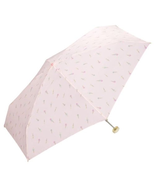 Wpc．(Wpc．)/【Wpc.公式】雨傘 アイスクリーム ミニ 50cm 晴雨兼用 軽量 レディース 折りたたみ 折り畳み 折りたたみ傘/ピンク