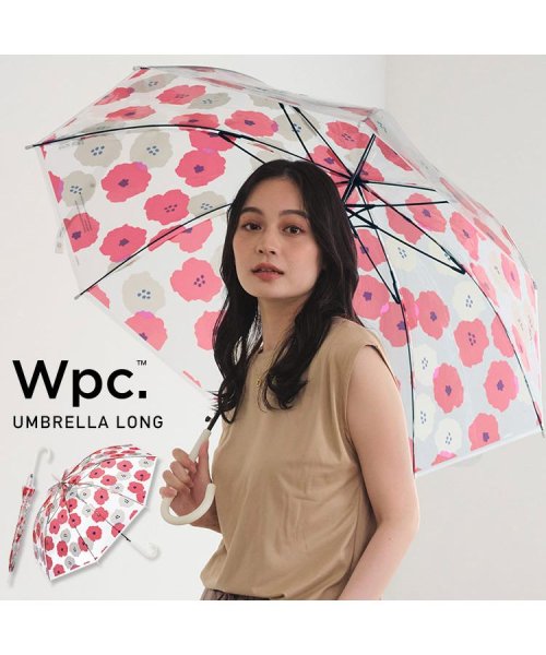 Wpc．(Wpc．)/【Wpc.公式】［ビニール傘］ピオニレッド 60cm ジャンプ傘 レディース 長傘/ピオニレッド