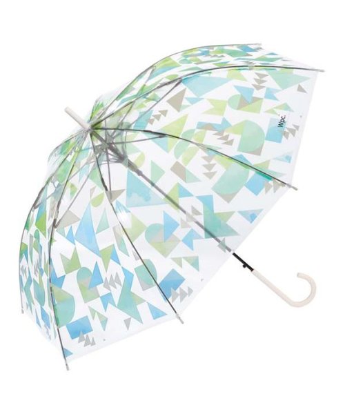 Wpc．(Wpc．)/【Wpc.公式】［ビニール傘］つみきグリーン 60cm ジャンプ傘 レディース 長傘/つみきグリーン