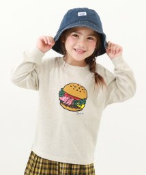 devirock(デビロック)/デビラボ プリント袖リブ 長袖Tシャツ 子供服 キッズ ベビー 男の子 女の子 長袖Tシャツ ロンT /ライトベージュ