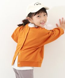 devirock(デビロック)/2WAY カラーカーディガン 子供服 キッズ 女の子 トップス カーディガン /オレンジ