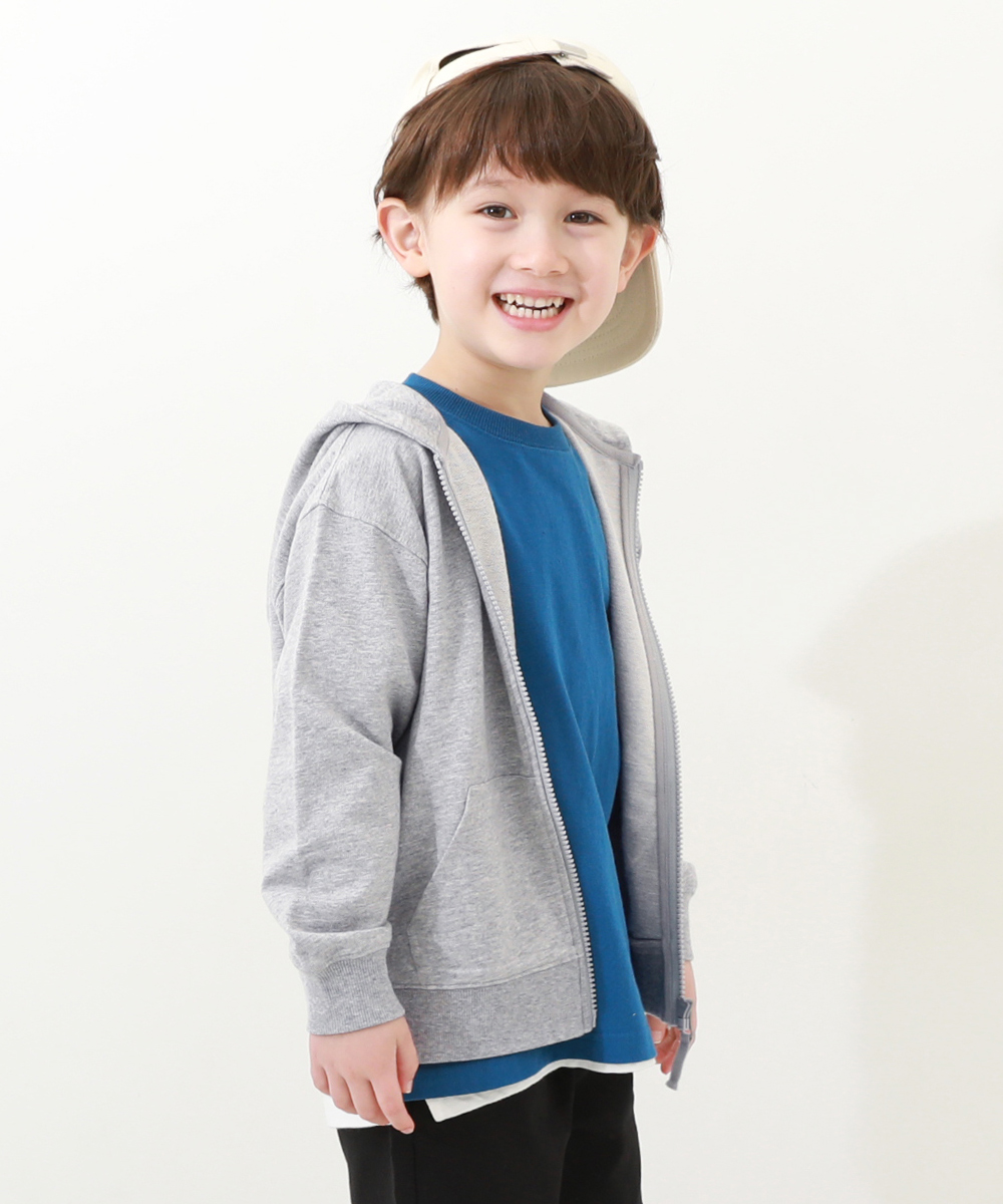 セール】無地 スウェット ジップパーカー 子供服 キッズ ベビー 男の子