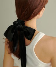 marjour(マージュール)/VELOR RIBBON HAIRTIE/ブラック