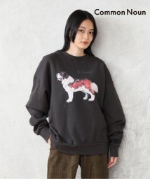 ALWAYS GOOD TIME NEW BASIC STORE(オールウェイグッドタイムニューベーシックストア)/【CommonNoun/コモンナウン】”DOG” hirochika machida 裏起毛クルースウェット/スミクロ