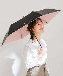 VIS(ビス)/【晴雨兼用/遮光率100%】バンブーハンドルコンパクト折り畳み傘/ブラック（01）