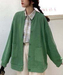 Amulet/オーバーサイズカーディガン レディース トップス 長袖 無地 秋服 冬服 10代 20代 30代 韓国ファッション 韓国 ストリート シンプル ドロップショルダ/505134581