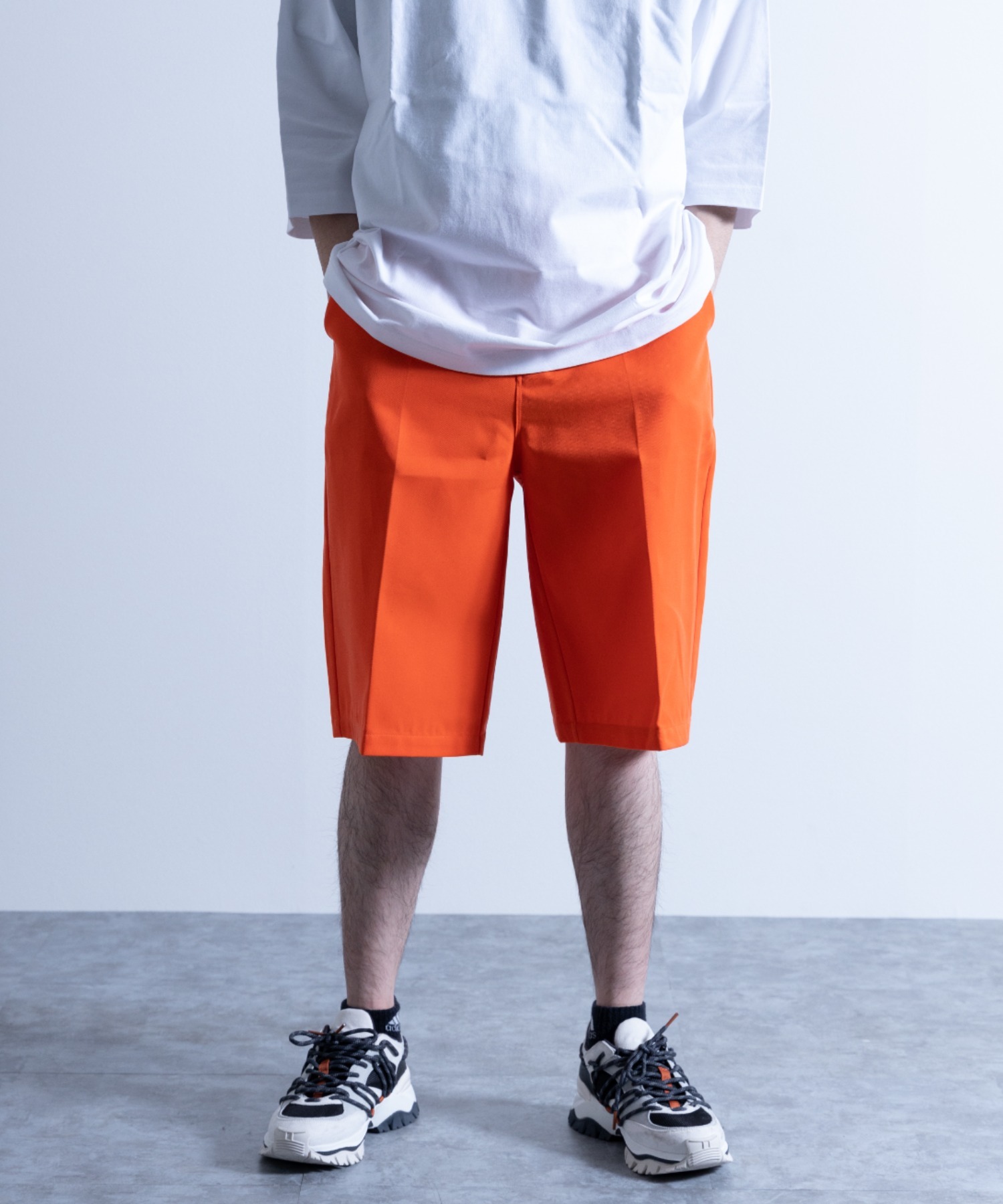 新品 QUILP オーバーサイズ ハーフパンツ イージー バギー 品多く www