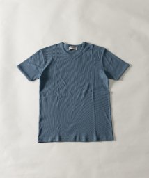 Nylaus(ナイラス)/テレコ スリムフィット ショートスリーブTシャツ/ブルー