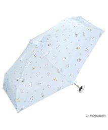 Wpc．(Wpc．)/【Wpc.公式】日傘 遮光パラソル ミニ（おぱんちゅうさぎ/んぽちゃむ） 50cm 完全遮光 UVカット100％ 遮熱 晴雨兼用 レディース 折り畳み傘/ブルー
