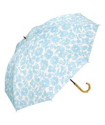 Wpc．(Wpc．)/【Wpc.公式】日傘 遮光パターンズプリント 55cm 完全遮光 UVカット100％ 遮熱 晴雨兼用 大きめ レディース 長傘 母の日 母の日ギフト プレゼント/花と鳥サックス