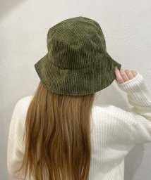 shopnikoniko(ショップにこにこ)/コーデュロイ バケットハット 【即納】 帽子 バケハ ハット キャップ 無地 深め つば広 レディース 韓国 プチプラ 流行り トレンド 人気 おすすめ おしゃ/グリーン