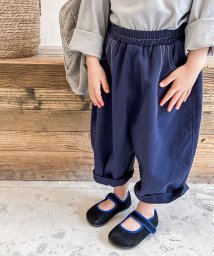 aimoha(aimoha（アイモハ）)/aimoha－KIDS－ 韓国子供服飾りステッチテーパードパンツ/ブルー