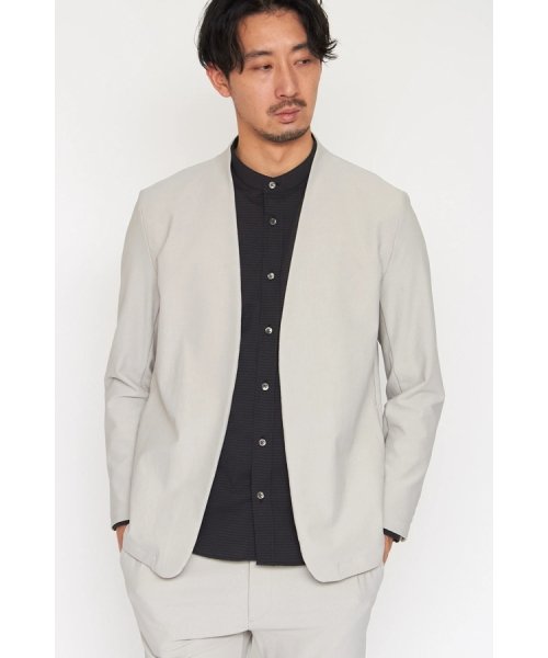 HIGH STREET∴4WAYジャガードノーカラージャケット HIGH