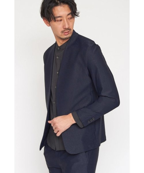 HIGH STREET∴4WAYジャガードノーカラージャケット HIGH