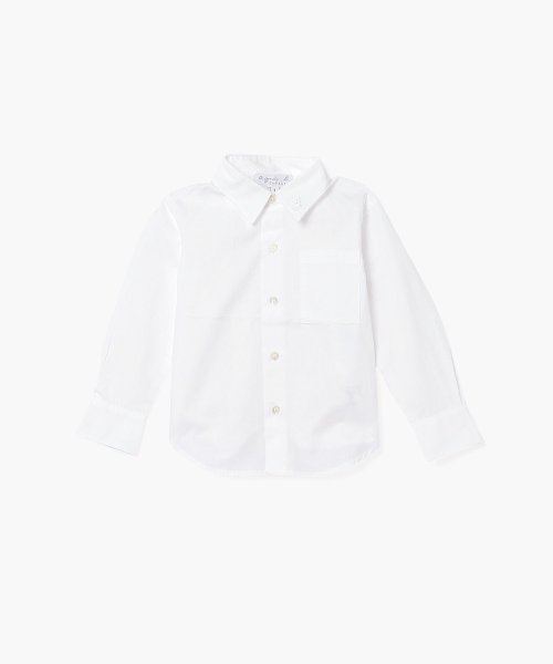 agnes b. BOYS(アニエスベー　ボーイズ)/U892 E SHIRT キッズ コットンシャツ/ホワイト