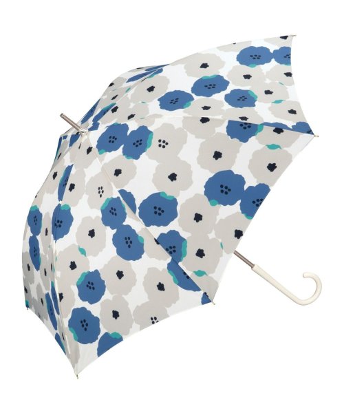 Wpc．(Wpc．)/【Wpc.公式】雨傘 ピオニ 58cm 傘 軽量 軽くて丈夫 晴雨兼用 レディース 傘 長傘/ブルー