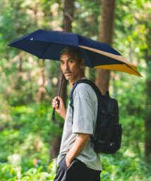 Wpc．(Wpc．)/【Wpc.公式】雨傘 UNISEX バックプロテクトフォールディングアンブレラ 55cm 鞄濡れない 継続はっ水 晴雨兼用 メンズ レディース 折りたたみ傘/ネイビー×キャメル