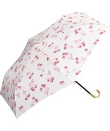 Wpc．(Wpc．)/【Wpc.公式】雨傘 ガーリーチェリー ミニ  50cm 晴雨兼用 レディース 傘 折りたたみ 折り畳み 折りたたみ傘/オフ