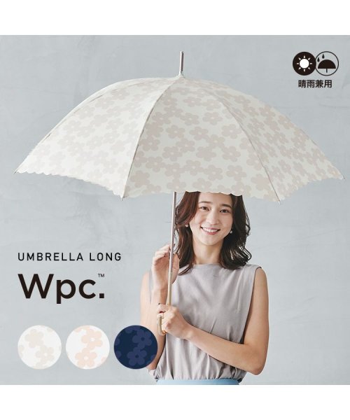 Wpc．(Wpc．)/【Wpc.公式】雨傘 フラワーレース  58cm 軽くて丈夫 軽量 晴雨兼用 傘 レディース 長傘/オフ