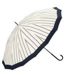Wpc．(Wpc．)/【Wpc.公式】雨傘 16本骨切り継ぎストライプ 55cm 傘 耐風 晴雨兼用 レディース 長傘/オフ