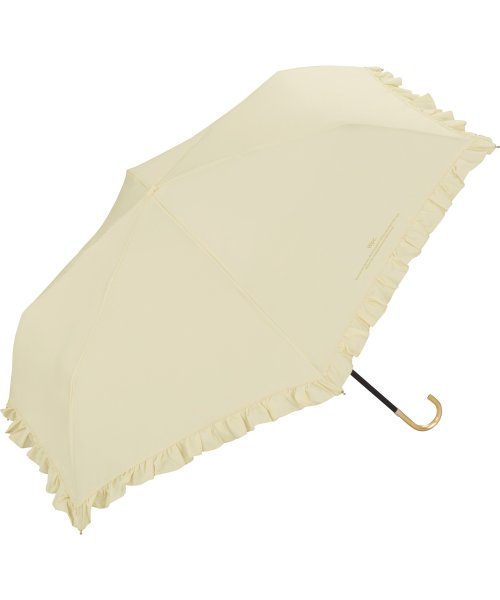 Wpc．(Wpc．)/【Wpc.公式】雨傘 フェミニンフリル ミニ 50cm 晴雨兼用 レディース 傘 折りたたみ 折り畳み 折りたたみ傘/ベージュ