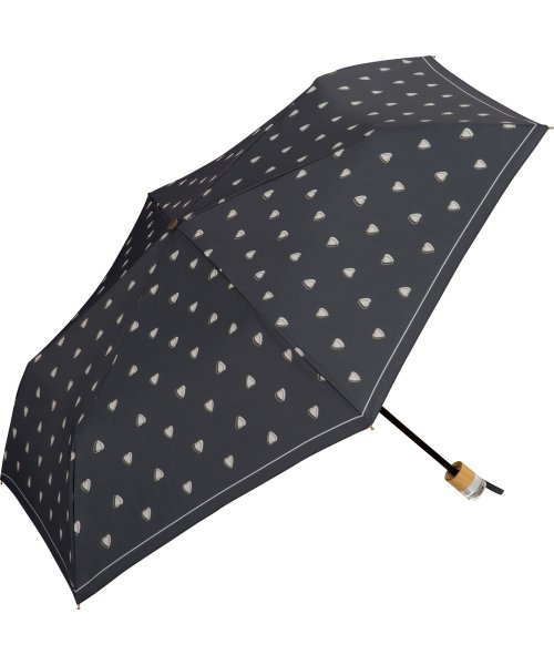 Wpc．(Wpc．)/【Wpc.公式】 雨傘 チャーミーハート ミニ 50cm 晴雨兼用 レディース 傘 折りたたみ 折り畳み 折りたたみ傘/チャコール