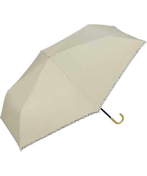 Wpc．(Wpc．)/【Wpc.公式】日傘 遮光アニマルパイピング ミニ 55cm 遮光 遮熱 UVカット100％ 晴雨兼用 大きめ 晴雨兼用日傘 晴雨兼用折りたたみ日傘 折りたたみ/ベージュ