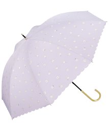 Wpc．(Wpc．)/【Wpc.公式】日傘 遮光ゴールドラインマーガレット 55cm 完全遮光 UVカット100％ 遮熱 晴雨兼用 大きめ レディース 長傘/ラベンダー