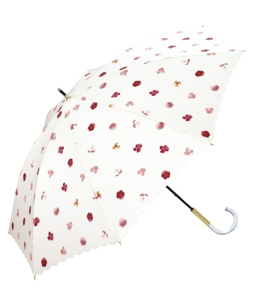 Wpc．(Wpc．)/【Wpc.公式】日傘 T/C遮光パンジー 50cm UVカット 遮熱 晴雨兼用 レディース 長傘/ピンク