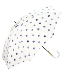 Wpc．(Wpc．)/【Wpc.公式】日傘 T/C遮光パンジー 50cm UVカット 遮熱 晴雨兼用 レディース 長傘/ブルー