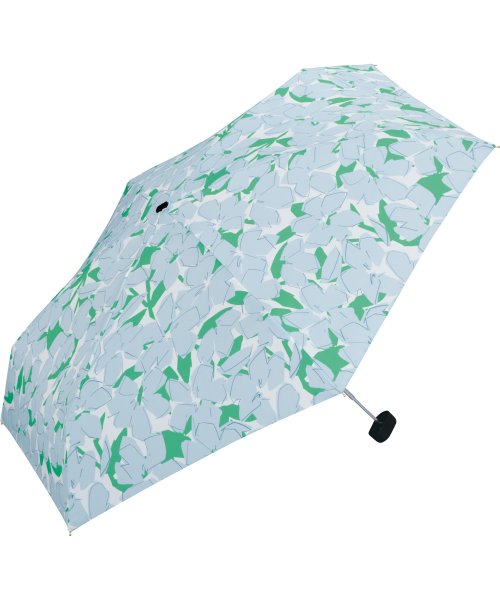 Wpc．(Wpc．)/【Wpc.公式】雨傘 ボールドフラワー ミニ 50cm 晴雨兼用 レディース 傘 折りたたみ 折り畳み 折りたたみ傘/サックス