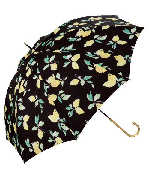 Wpc．(Wpc．)/【Wpc.公式】雨傘 レモン  58cm 晴雨兼用 レディース 傘 長傘/ブラック