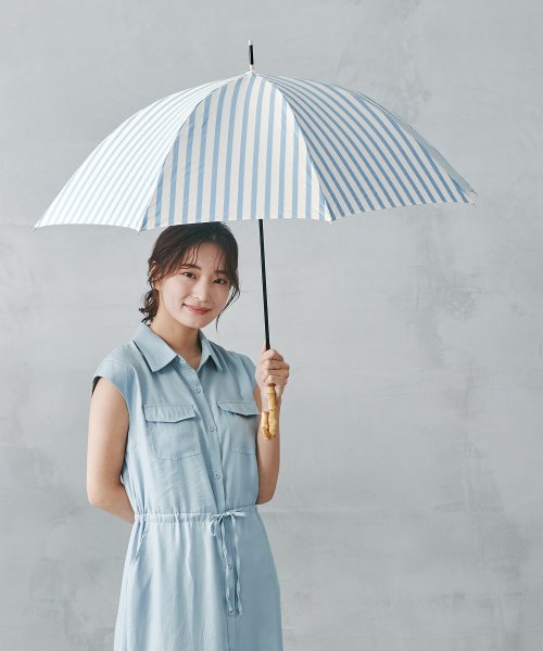 Wpc．(Wpc．)/【Wpc.公式】雨傘 ベーシックバンブーアンブレラ 58cm 晴雨兼用 レディース 長傘  母の日 母の日ギフト プレゼント/ストライプ