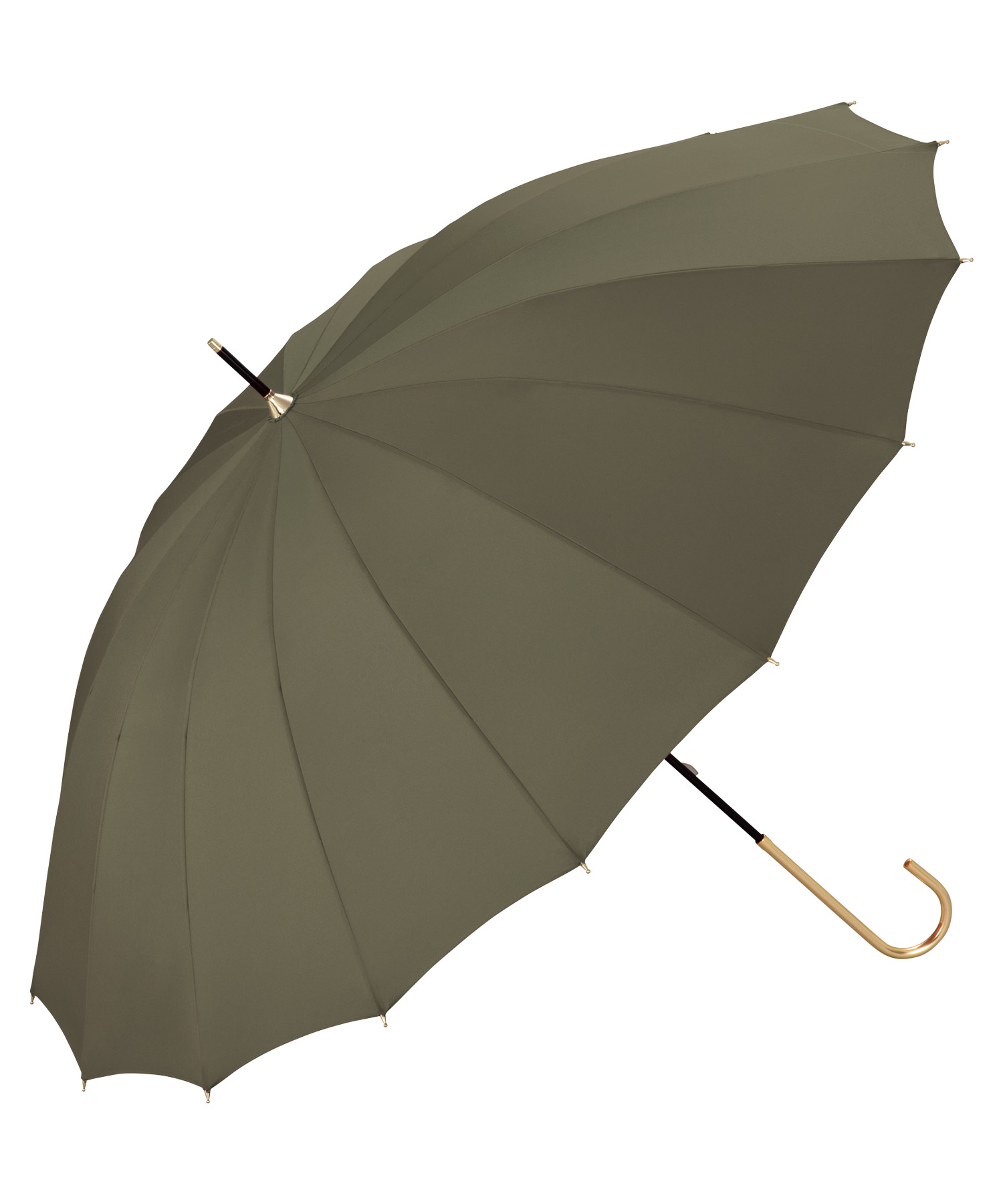 【色: ベージュ】202Wpc. 雨傘 16本骨ソリッド ベージュ 55cm 晴