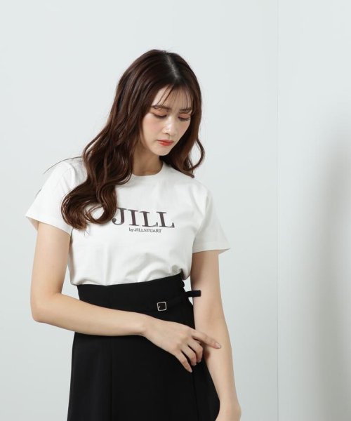 JILL by JILL STUART(ジル バイ ジル スチュアート)/シシュウロゴTシャツ　WEB限定カラー：バイカラー　ラベンダー/バイカラー1