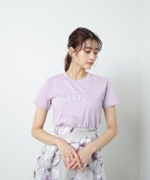 JILL by JILL STUART(ジル バイ ジル スチュアート)/シシュウロゴTシャツ　WEB限定カラー：バイカラー　ラベンダー/ラベンダー