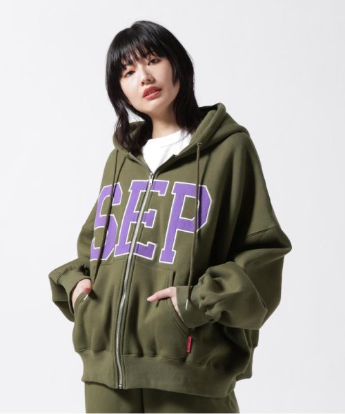 LHP(エルエイチピー)/september/セプテンバー/Zip Hoodie/ジップパーカー/グリーン