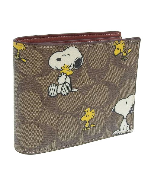 Coach × PEANUTS コーチ スヌーピー ピーナッツ コラボ 二つ折り財布 ...