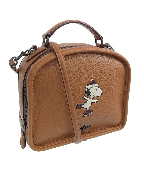 COACH(コーチ)/Coach × PEANUTS コーチ スヌーピー ピーナッツ コラボ ショルダーバッグ/ブラウン