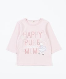 KP/KP(ケーピー)【TioTio抗ウィルス加工】お花レースmimiちゃんとロゴモチーフの7分袖Tシャツ(100～130)/505084863