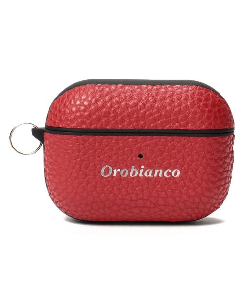 Orobianco（Smartphonecase）(オロビアンコ（スマホケース）)/シュリンク" PU Leather AirPods Pro（第2世代）Case/RED