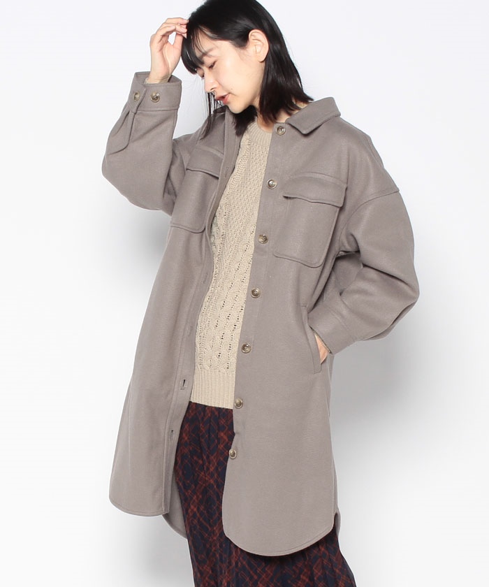 セール】【Samansa Mos2 blue/サマンサモスモス ブルー】ロングCPO