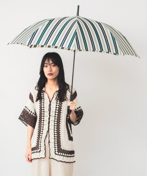 Wpc．(Wpc．)/【Wpc.公式】雨傘 UNISEX ベーシックジャンプアンブレラ 65cm ジャンプ傘 継続撥水 晴雨兼用 メンズ レディース 長傘 /オルタネイトストライプ