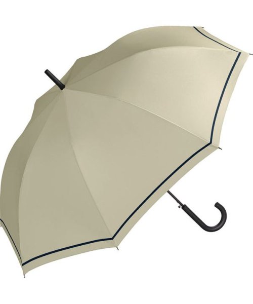 Wpc．(Wpc．)/【Wpc.公式】雨傘 UNISEX ベーシックジャンプアンブレラ 65cm ジャンプ傘 継続撥水 晴雨兼用 メンズ レディース 長傘 /ベージュシングルライン