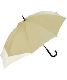Wpc．(Wpc．)/【Wpc.公式】雨傘 UNISEX バックプロテクトアンブレラ 60cm(最長75cm) 継続撥水 晴雨兼用 ジャンプ傘 メンズ レディース 長傘/ベージュ×オフ