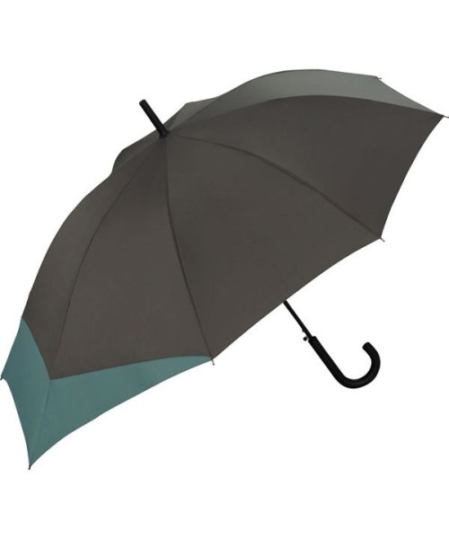 Wpc．(Wpc．)/【Wpc.公式】雨傘 UNISEX バックプロテクトアンブレラ 大きい 大きめ 鞄濡れない 晴雨兼用 ジャンプ傘 メンズ レディース 長傘 父の日 ギフト/グレー×ブルー