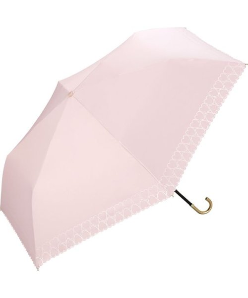 Wpc．(Wpc．)/【Wpc. 公式】日傘 遮光ハートヒートカット ミニ 50cm 完全遮光 UVカット100％ 晴雨兼用 レディース 折り畳み傘/ピンク