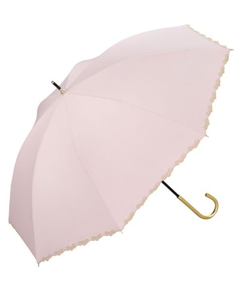 Wpc．(Wpc．)/【Wpc.公式】日傘 遮光フローラルスカラップ 50cm 完全遮光 遮熱 UVカット100％ 晴雨兼用 レディース 長傘/ピンク