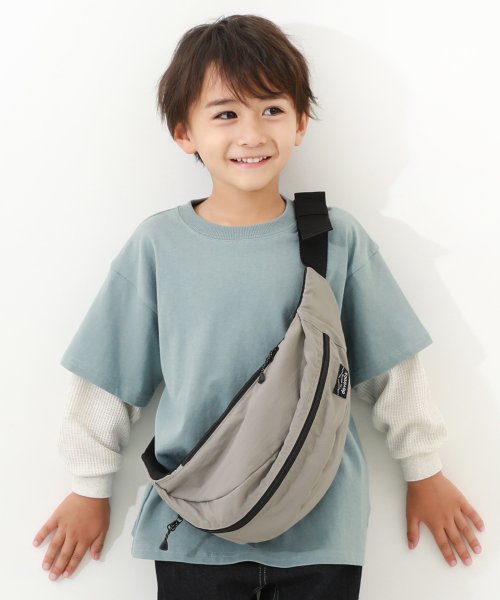 devirock(デビロック)/レイヤード風 長袖Tシャツ 子供服 キッズ 男の子 女の子 トップス 長袖Tシャツ ロンT ビッグシルエット オーバーサイズ/ブルー